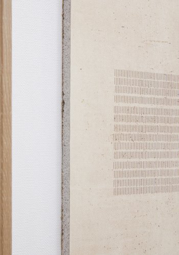 KAVE HOME Sormina-bilde med brune striper i midten 30 x 40 cm