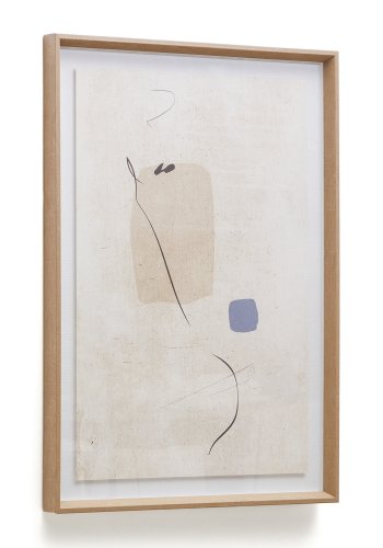 KAVE HOME Sormi abstrakt beige maleri 50 x 70 cm