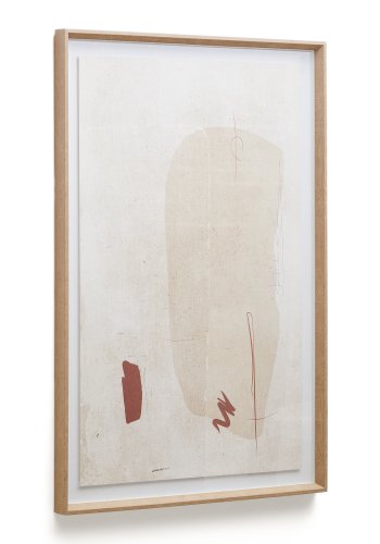 KAVE HOME Sormi abstrakt beige maleri 60 x 90 cm