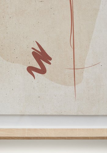 KAVE HOME Sormi abstrakt beige maleri 60 x 90 cm