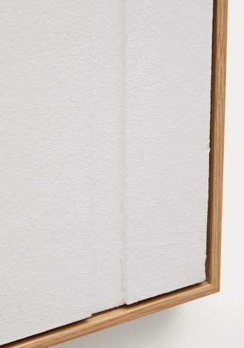 KAVE HOME Sefri-bilde med rette geometriske former i hvitt 60 x 90 cm