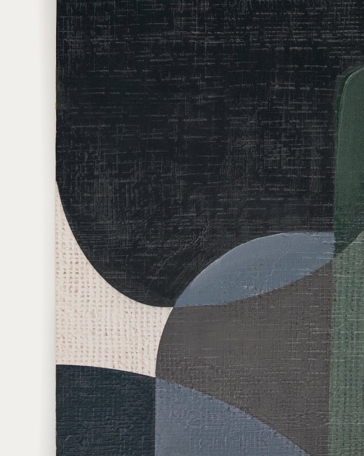 KAVE HOME Nemsa bltt og grnt abstrakt lerret, 90 x 60 cm