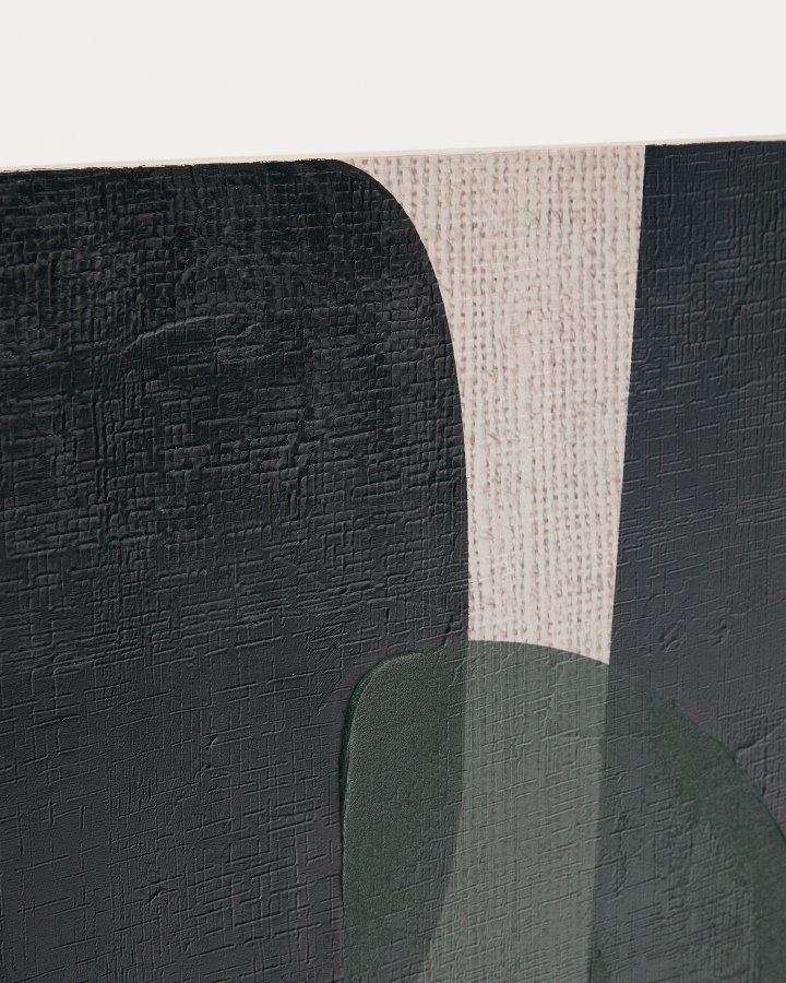 KAVE HOME Nemsa bltt og grnt abstrakt lerret, 90 x 60 cm