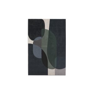 KAVE HOME Nemsa bl och grn abstrakt duk, 90 x 60 cm