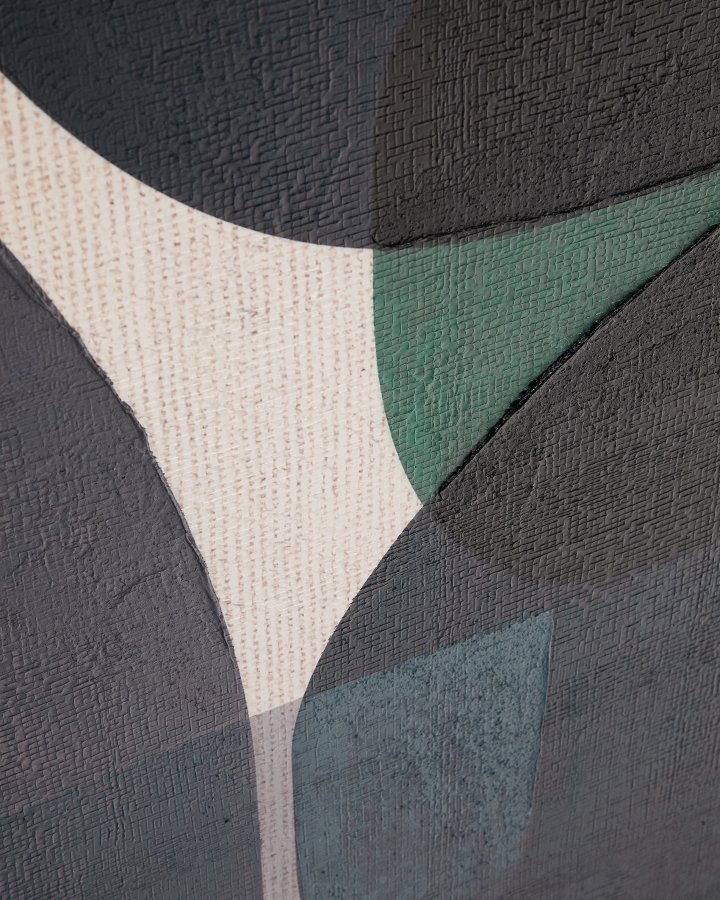 KAVE HOME Nemsa bltt og grnt abstrakt lerret, 100 x 80 cm