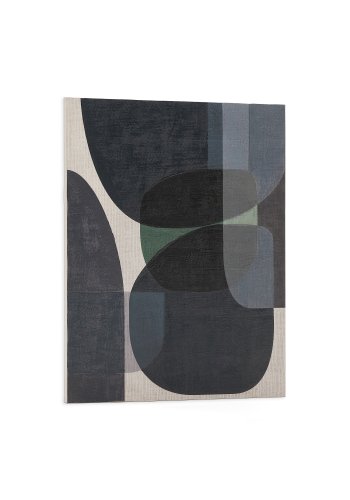 KAVE HOME Nemsa bltt og grnt abstrakt lerret, 100 x 80 cm