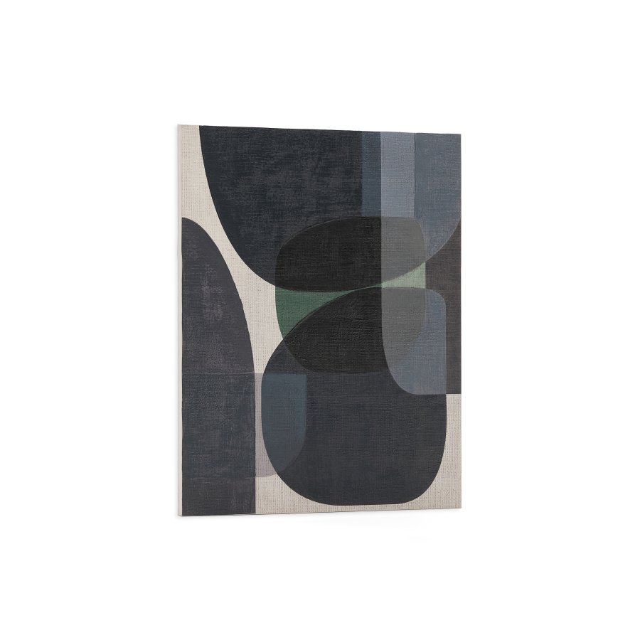 KAVE HOME Nemsa bltt og grnt abstrakt lerret, 100 x 80 cm