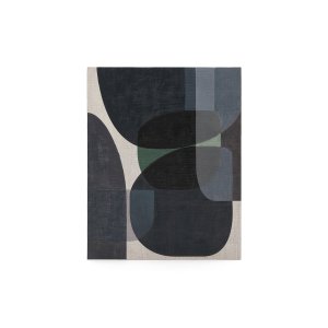 KAVE HOME Nemsa bl och grn abstrakt duk, 100 x 80 cm