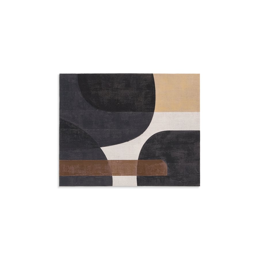 KAVE HOME Tonol, brunt abstrakt lerret, 100 x 80 cm