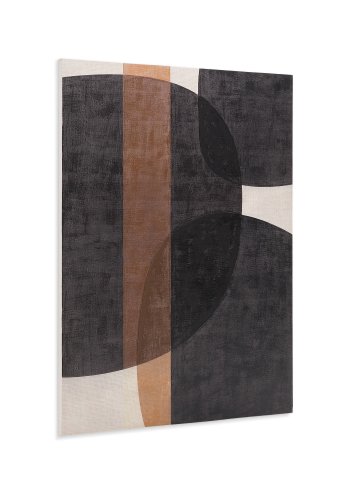 KAVE HOME Tonol, brunt abstrakt lerret, 180 x 140 cm