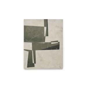 KAVE HOME Fida abstrakt billede, rektangulr - grn lrred (118x94)