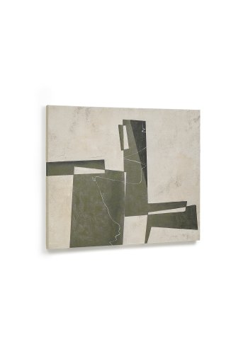 KAVE HOME Fida, grnt abstrakt lerret, 118 x 94 cm