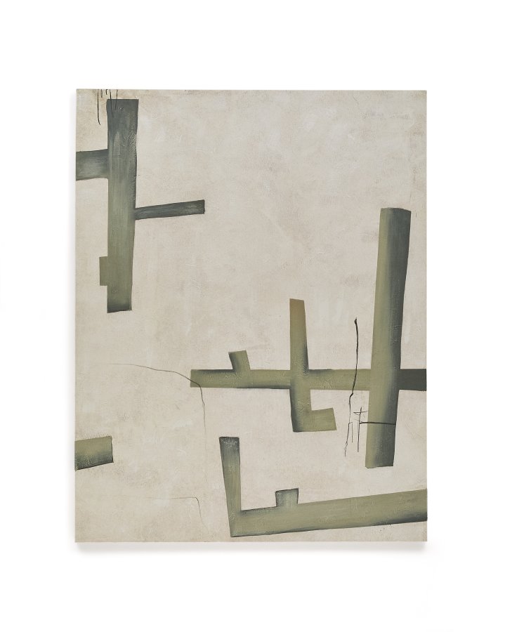 KAVE HOME Fida, grnt abstrakt lerret, 180 x 140 cm