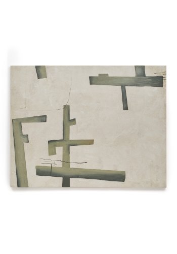 KAVE HOME Fida, grnt abstrakt lerret, 180 x 140 cm