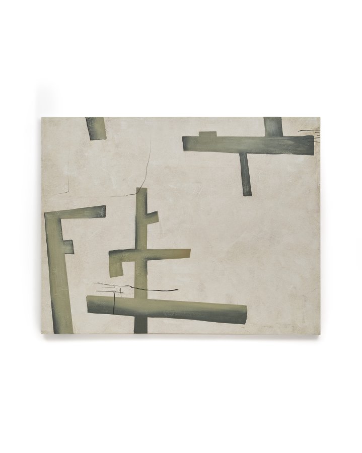 KAVE HOME Fida, grnt abstrakt lerret, 180 x 140 cm