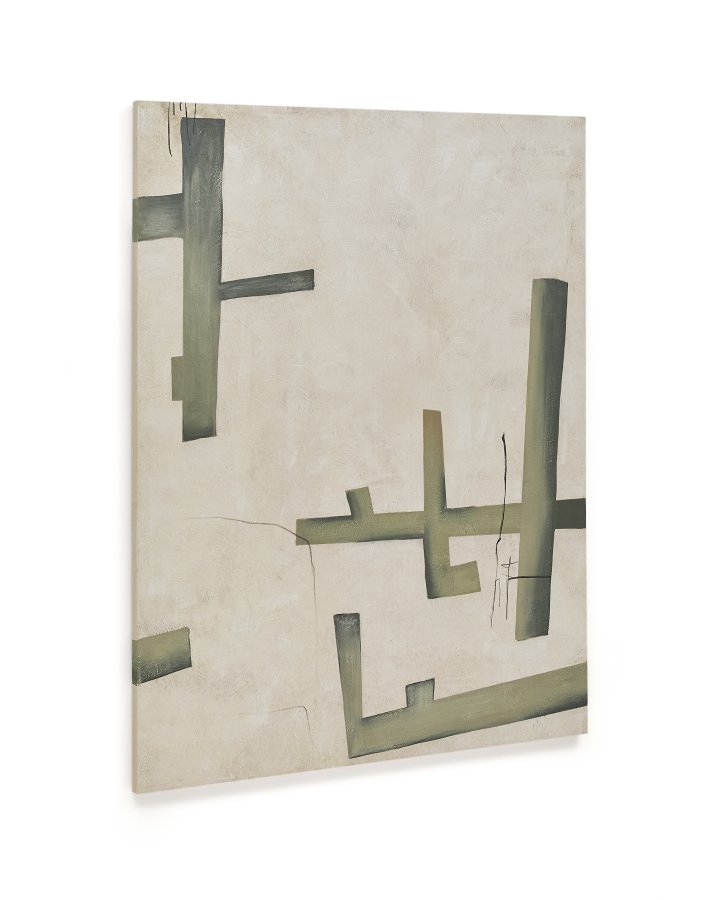 KAVE HOME Fida, grnt abstrakt lerret, 180 x 140 cm