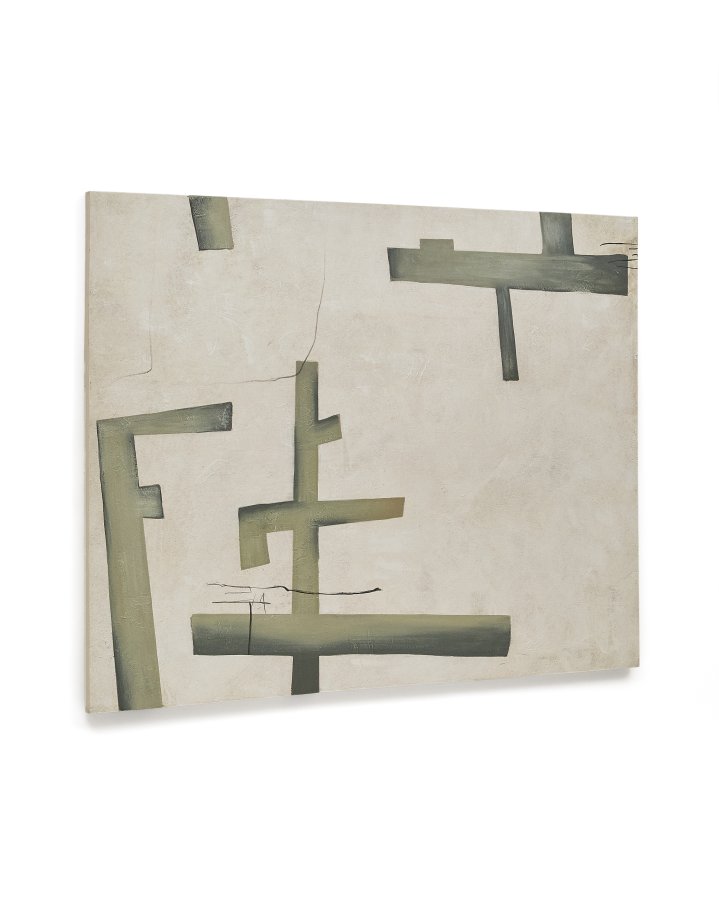 KAVE HOME Fida, grnt abstrakt lerret, 180 x 140 cm