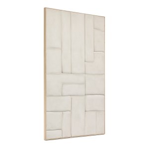 KAVE HOME Klis billede m. geometriske former, rektangulr - hvid hr (120x200)