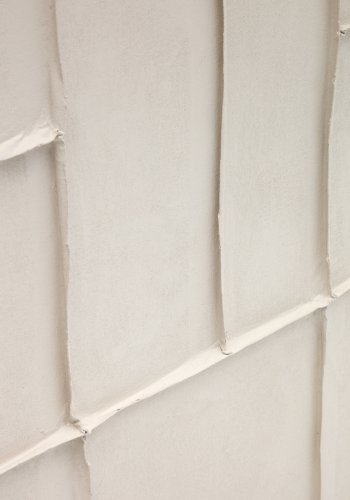 KAVE HOME Klis hvitt linbilde med geometriske former, 120 x 200 cm