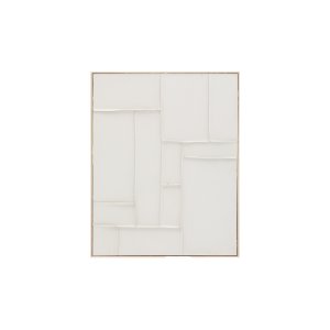 KAVE HOME Klis billede m. geometriske former, rektangulr - hvid hr (80x100)