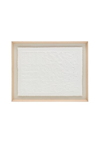 KAVE HOME Annia hvitt, pappmach-bilde, 90 x 70 cm