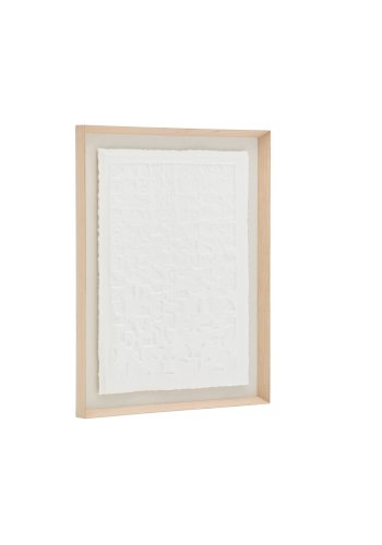 KAVE HOME Annia hvitt, pappmach-bilde, 90 x 70 cm