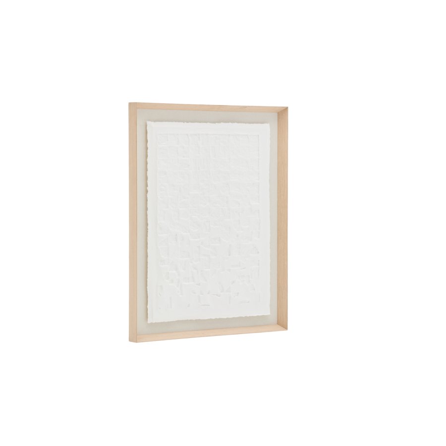 KAVE HOME Annia hvitt, pappmach-bilde, 90 x 70 cm