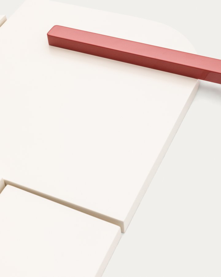 KAVE HOME Danei hvit og rd veggpanel, 65 x 60 cm