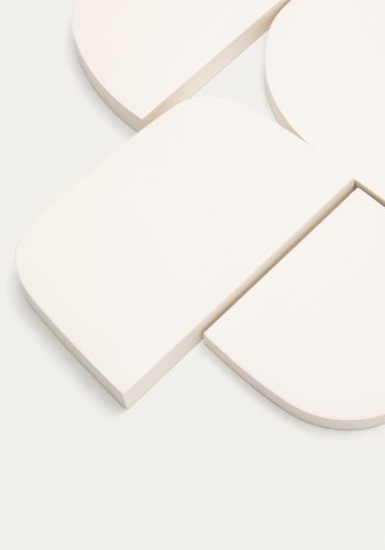 KAVE HOME Danei hvit og rd veggpanel, 65 x 60 cm