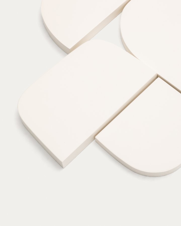 KAVE HOME Danei hvit og rd veggpanel, 65 x 60 cm