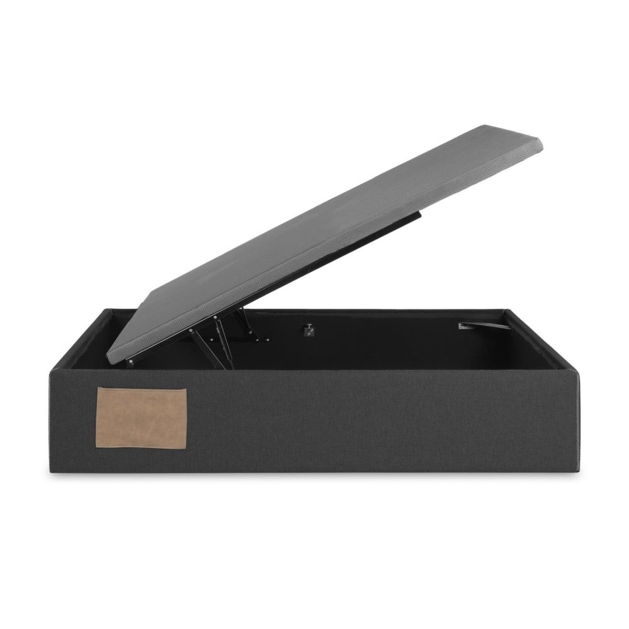 KAVE HOME Matters sammenleggbar sofa, med oppbevaring - svart stoff (for en 90x190 cm madrass)