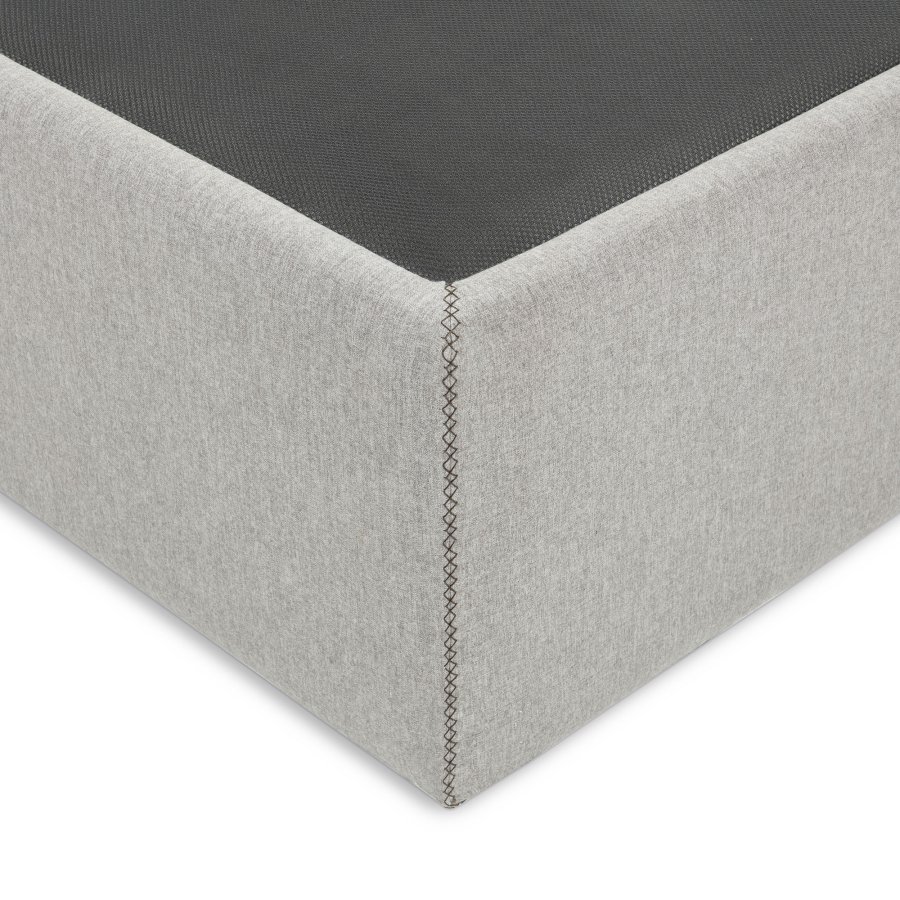 KAVE HOME Matters sammenleggbar sofa, med oppbevaring - grtt stoff (for en 90x190 cm madrass)