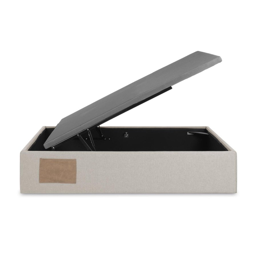 KAVE HOME Matters sammenleggbar sofa, med oppbevaring - beige stoff (for en 90x190 cm madrass)