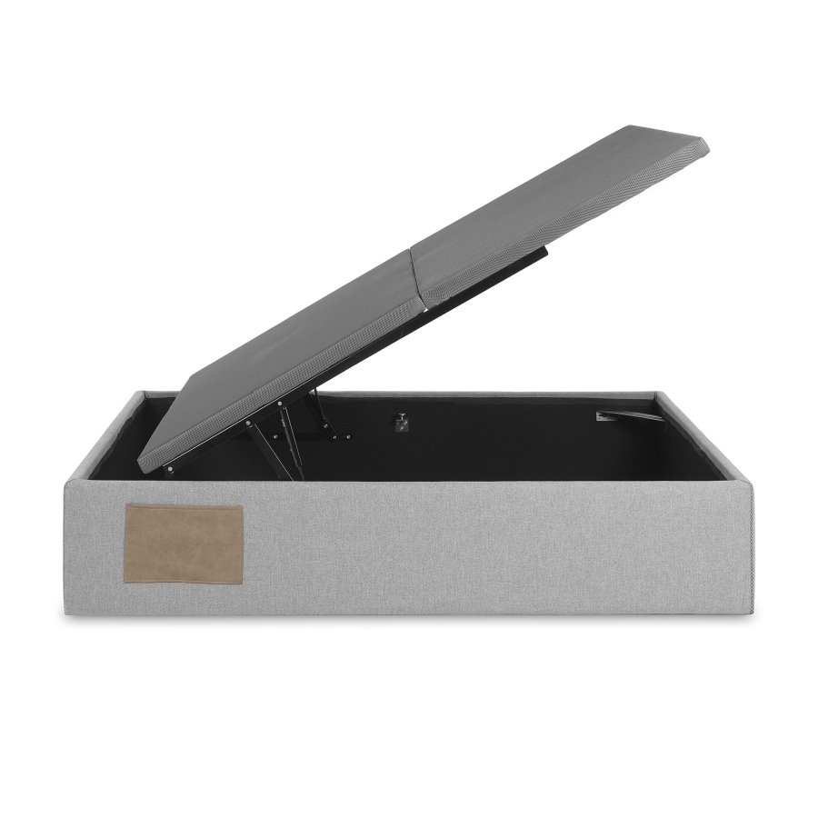 KAVE HOME Matters sammenleggbar sofa, med oppbevaring - grtt stoff (for en 150x190 cm madrass)