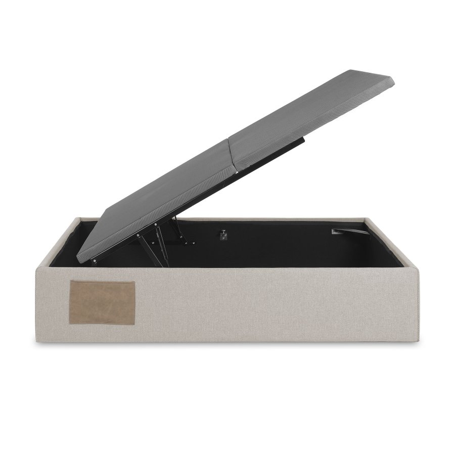 KAVE HOME Matters sammenleggbar sofa, med oppbevaring - beige stoff (for en 180x200 cm madrass)