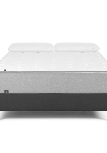 KAVE HOME Nikos hy sengebunn - svart polyester og naturlig bketre (for en madrass p 180x200 cm)