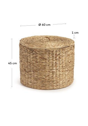 KAVE HOME Yessira skittentyskurv i naturfiber, 45 cm