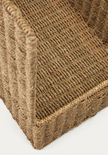 KAVE HOME Tossa sett med 2 kurver i naturfiber med lokk, 55 x 36 cm / 60 x 40 cm