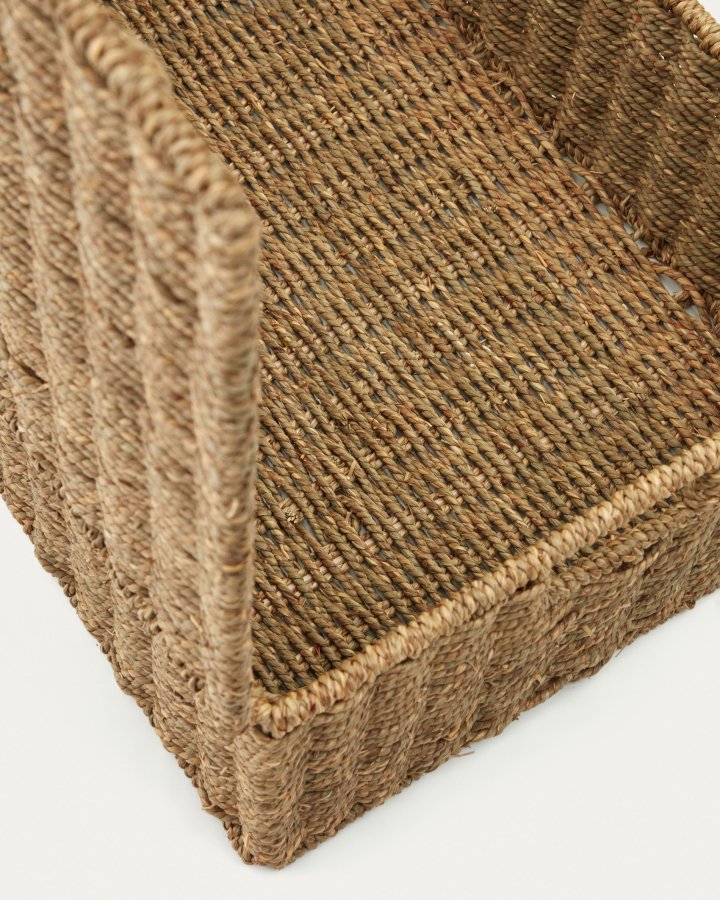 KAVE HOME Tossa sett med 2 kurver i naturfiber med lokk, 55 x 36 cm / 60 x 40 cm