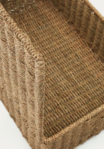 KAVE HOME Tossa sett med 2 kurver i naturfiber med lokk, 55 x 36 cm / 60 x 40 cm