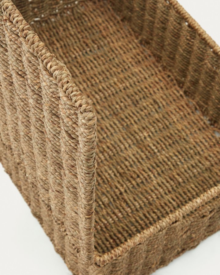 KAVE HOME Tossa sett med 2 kurver i naturfiber med lokk, 55 x 36 cm / 60 x 40 cm