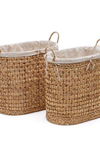 KAVE HOME Tressa sett med 2 skittentyskurver i naturfiber 50 cm / 60 cm