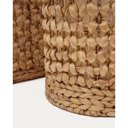 KAVE HOME Tressa vasketjskurv, m. aftageligt stofbetrk og hank - natur vandhyacint (st med 2)