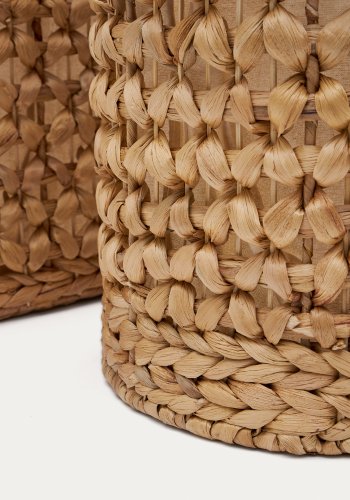 KAVE HOME Tressa sett med 2 skittentyskurver i naturfiber 50 cm / 60 cm