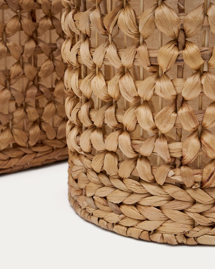 KAVE HOME Tressa sett med 2 skittentyskurver i naturfiber 50 cm / 60 cm