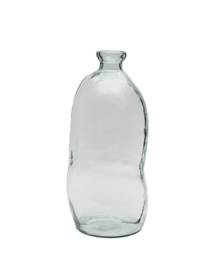 KAVE HOME Brenna-vase i 100 % resirkulert gjennomsiktig glass, 73 cm