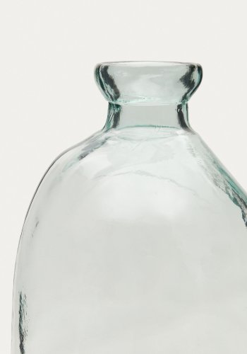 KAVE HOME Brenna-vase i 100 % resirkulert gjennomsiktig glass, 73 cm
