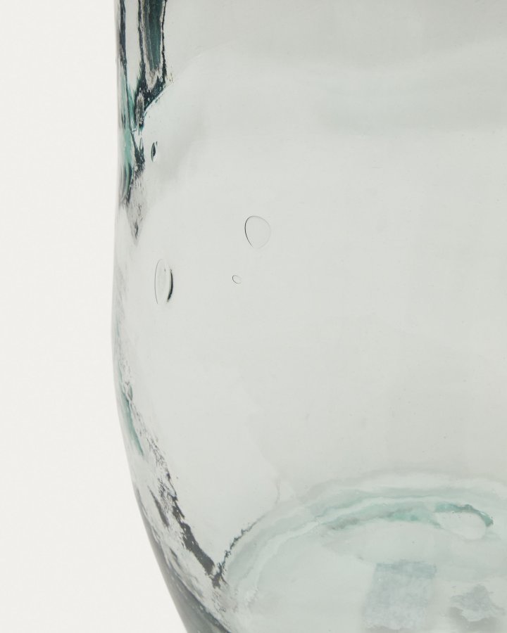 KAVE HOME Brenna-vase i 100 % resirkulert gjennomsiktig glass, 73 cm