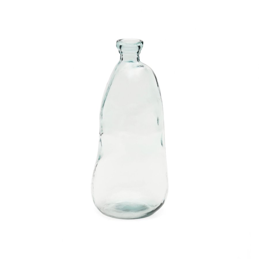 KAVE HOME Brenna-vase i 100 % resirkulert gjennomsiktig glass, 51 cm