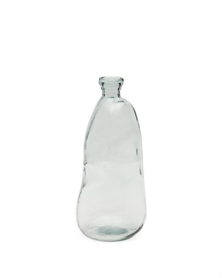 KAVE HOME Brenna-vase i 100 % resirkulert gjennomsiktig glass, 51 cm